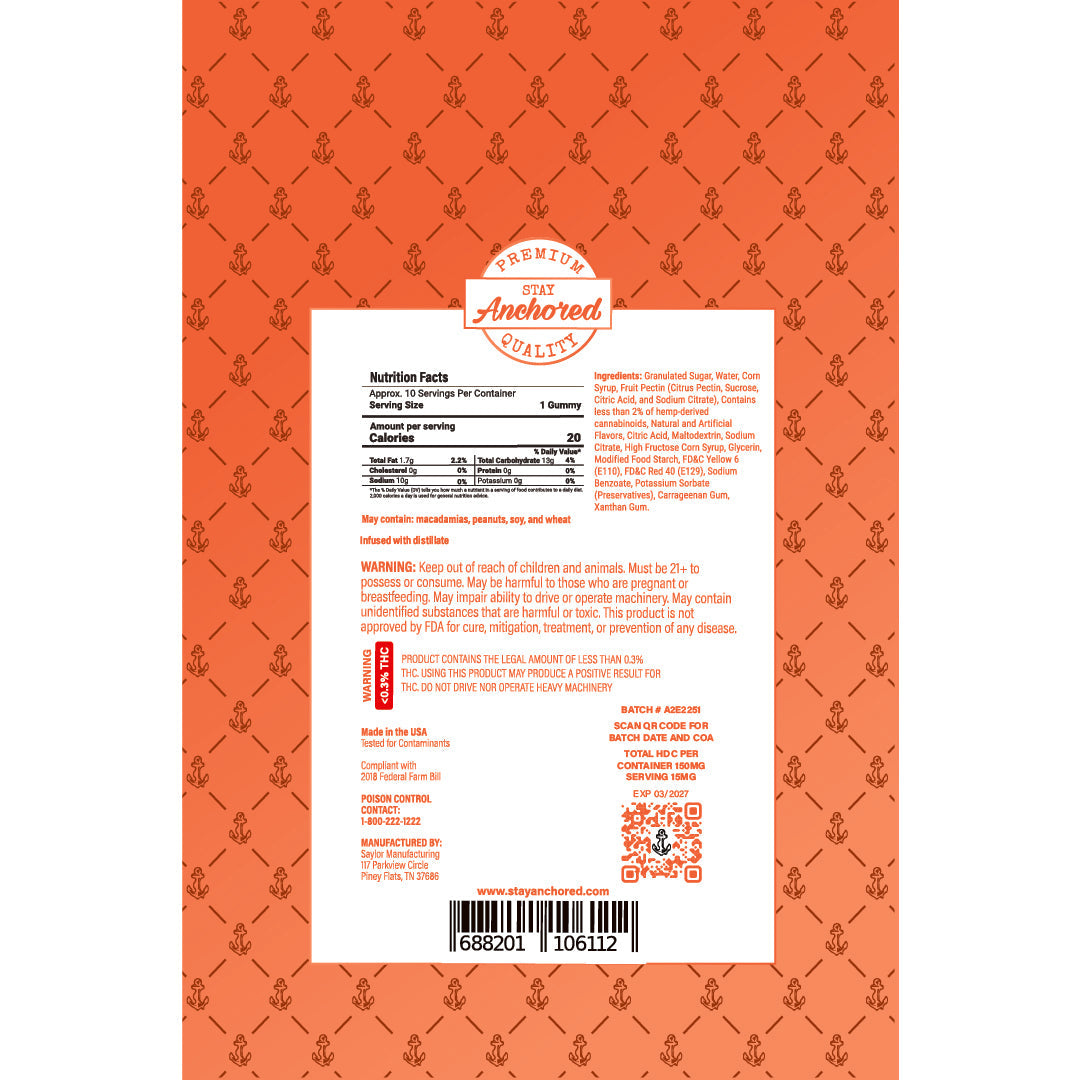 Max Strength D9 Gourmet Gummies