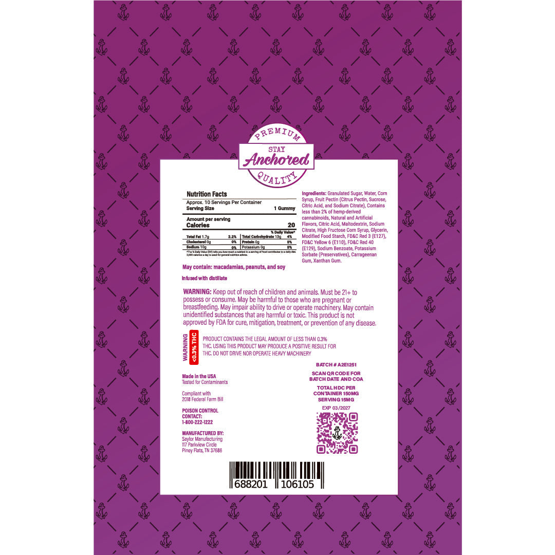 Max Strength D9 Gourmet Gummies