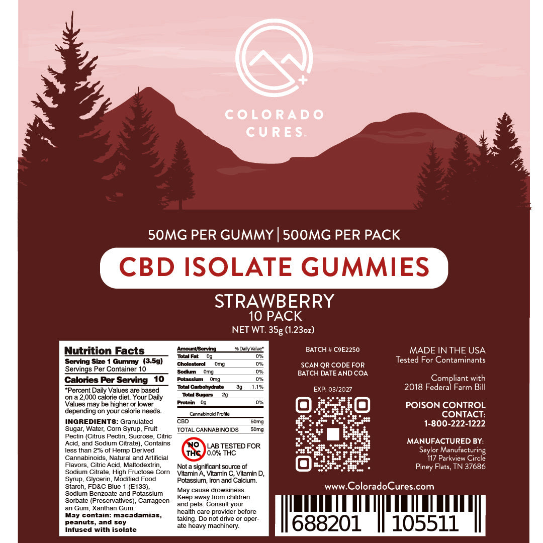 CBD Isolate Gummies - 5 Count Master Box
