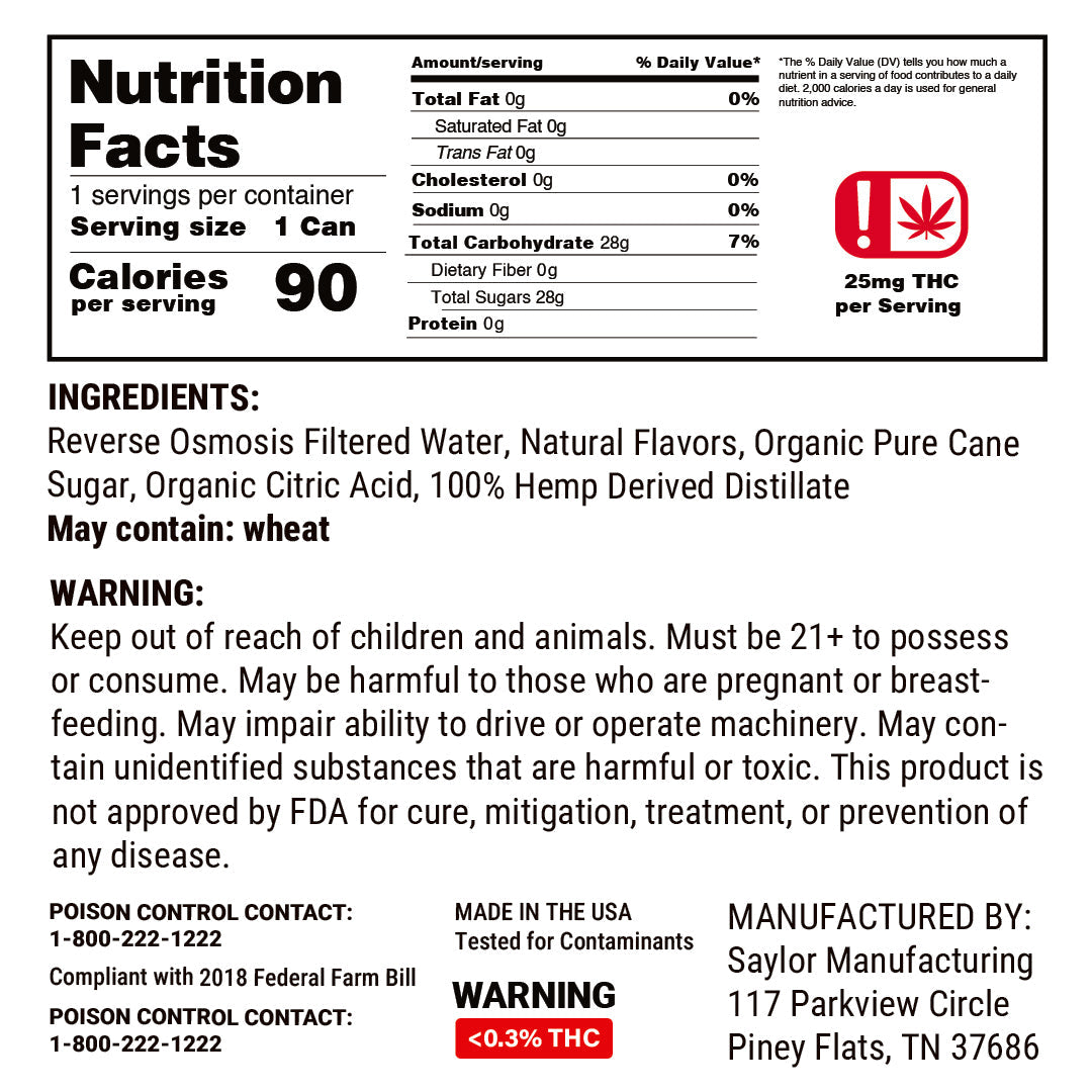 THC Hard Sodas 25mg