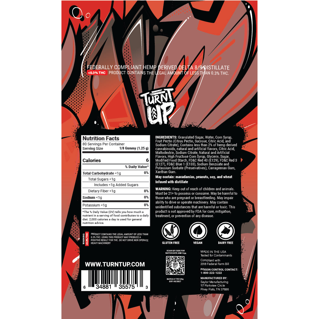 THC Gummies 1100mg Bags - 5 Count Master Box